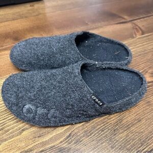CROCS Charcoal Fleece Slippers